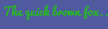 Image with Font Color 28B821 and Background Color 4F5B9E